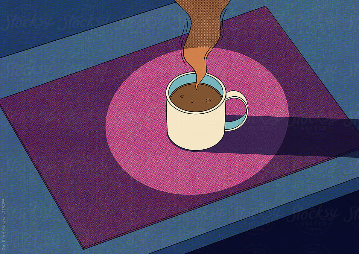 Late Night Coffee Illustration