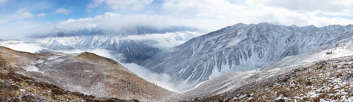 Panoramic shot of Gongga Snow Mountain