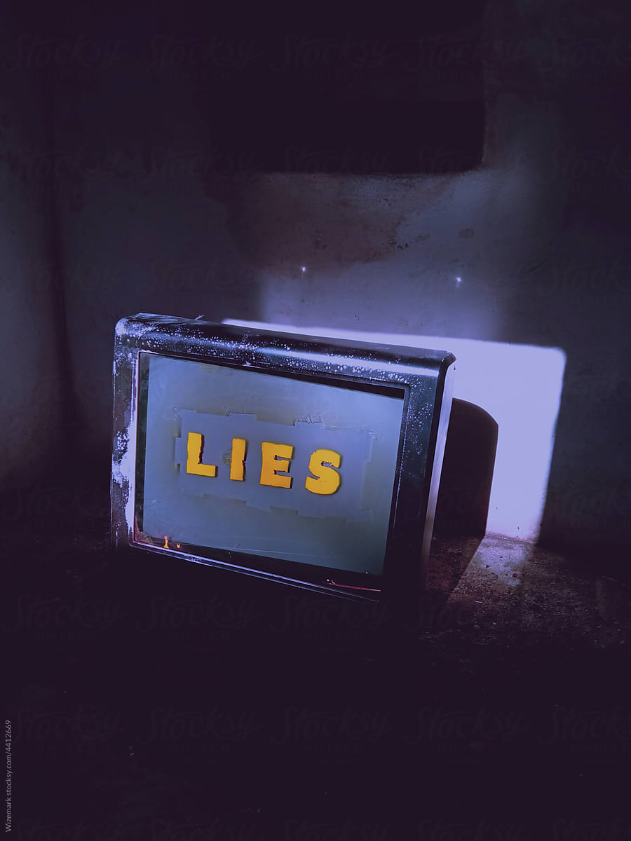 LIES on a TV set