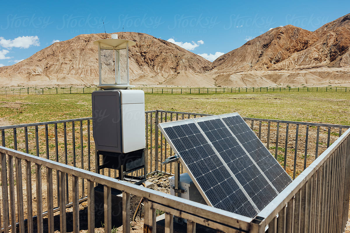 Solar Panel Installation in Arid Landscape