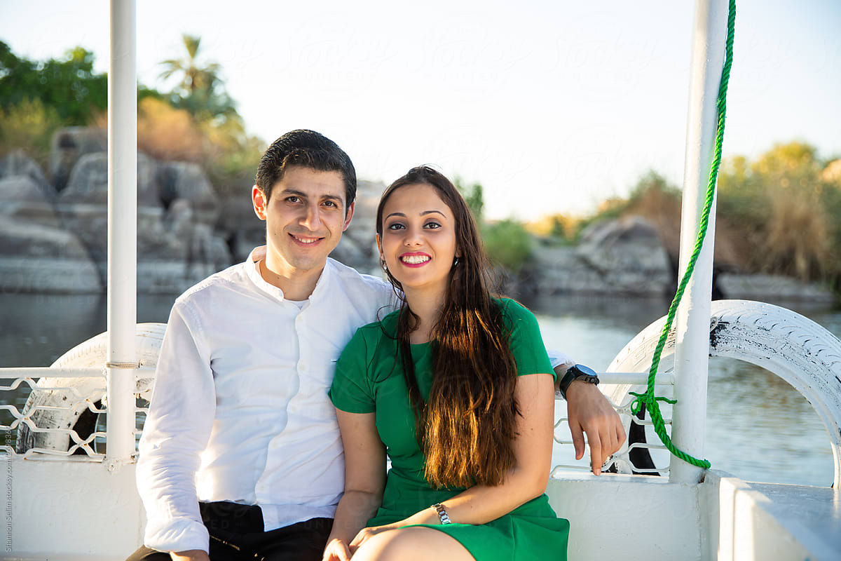 Engaged Egyptian Couple On The Nile River
