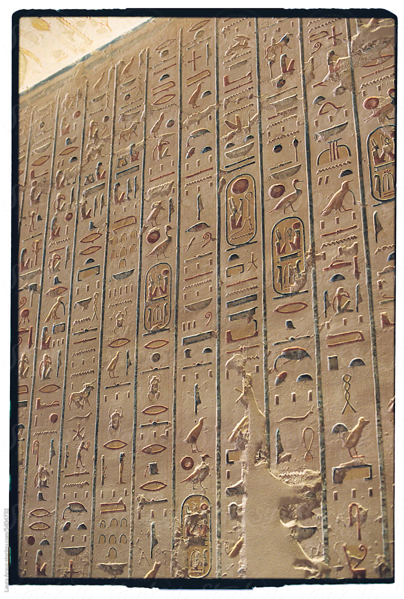 Hieroglyph at Egyptian temple