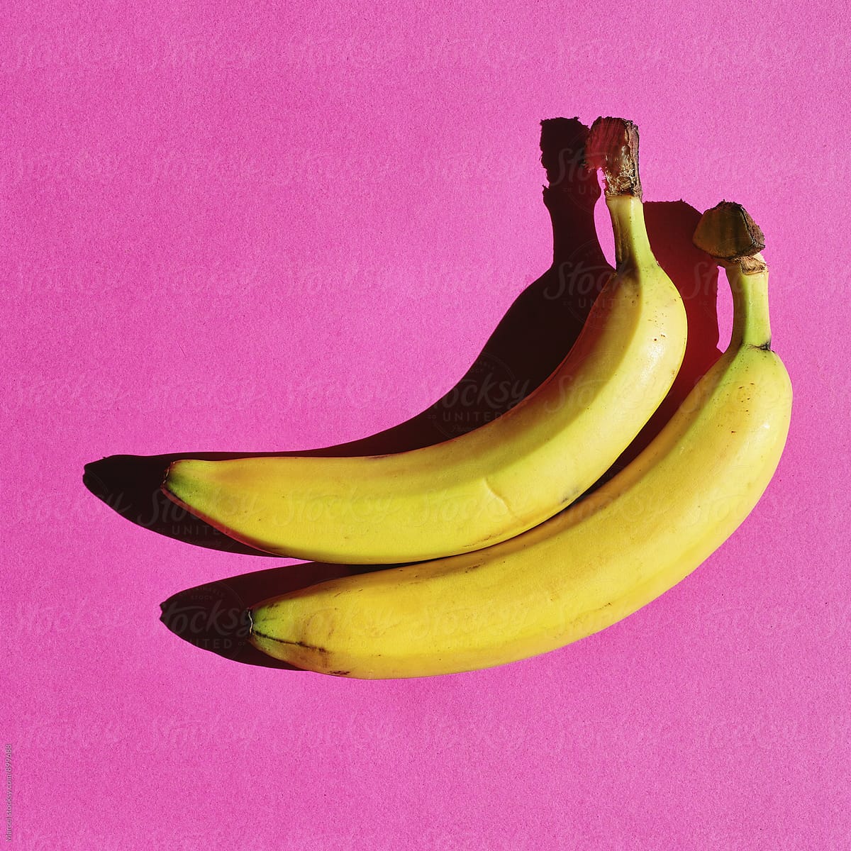 banana duo on pink