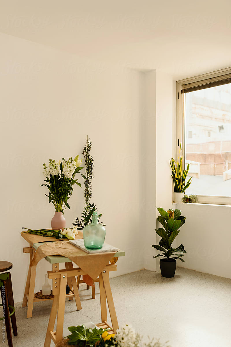 Small floral studio interior