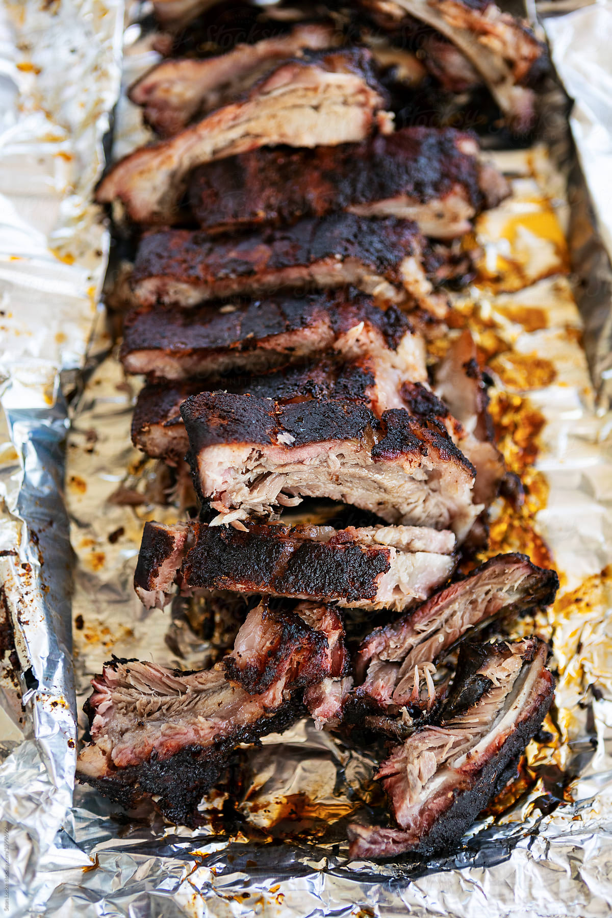 Smoked: Mesquite And Dry Rubbed Baby Back Ribs Cut Up