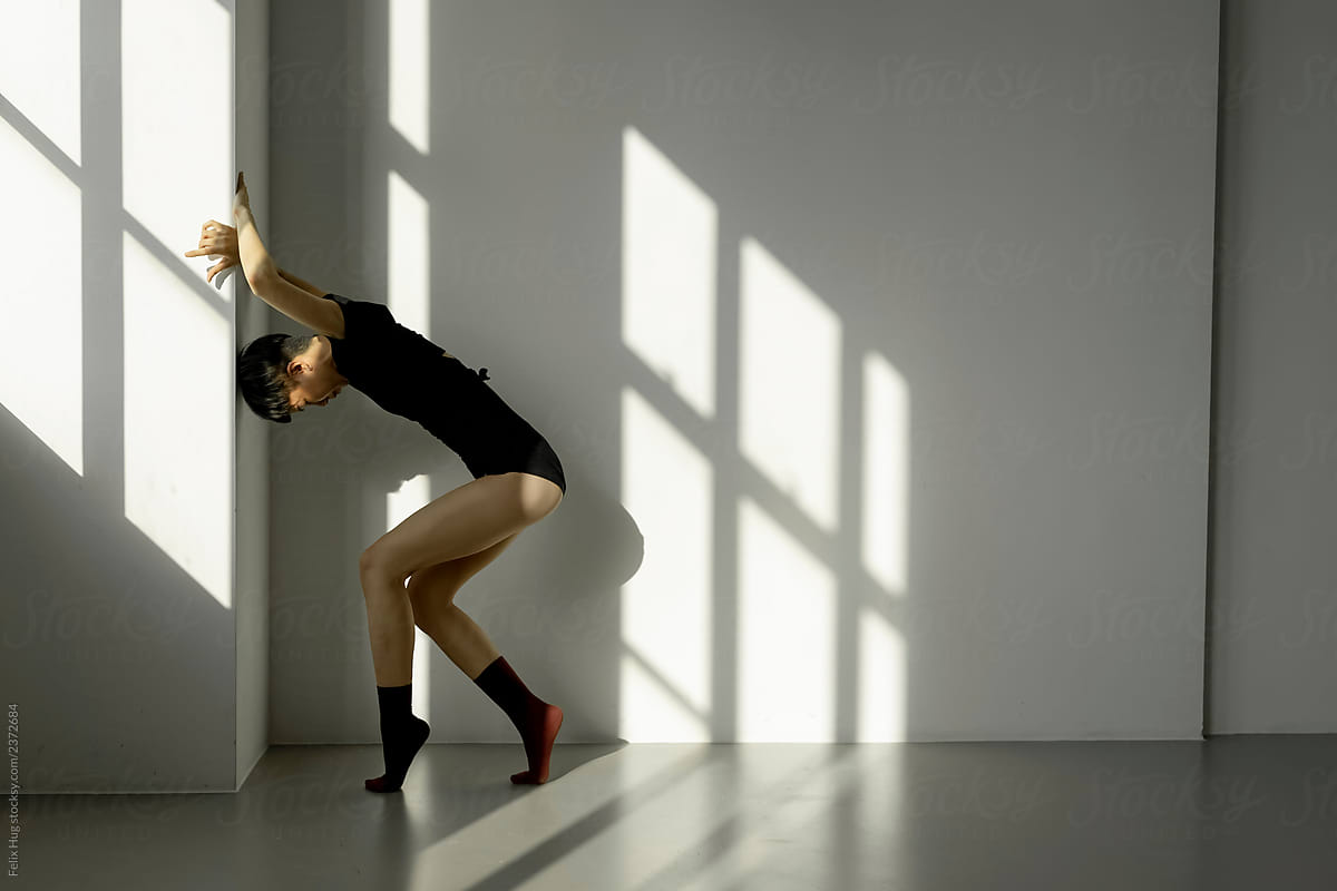 Contemporary Dancer in a daylight studio