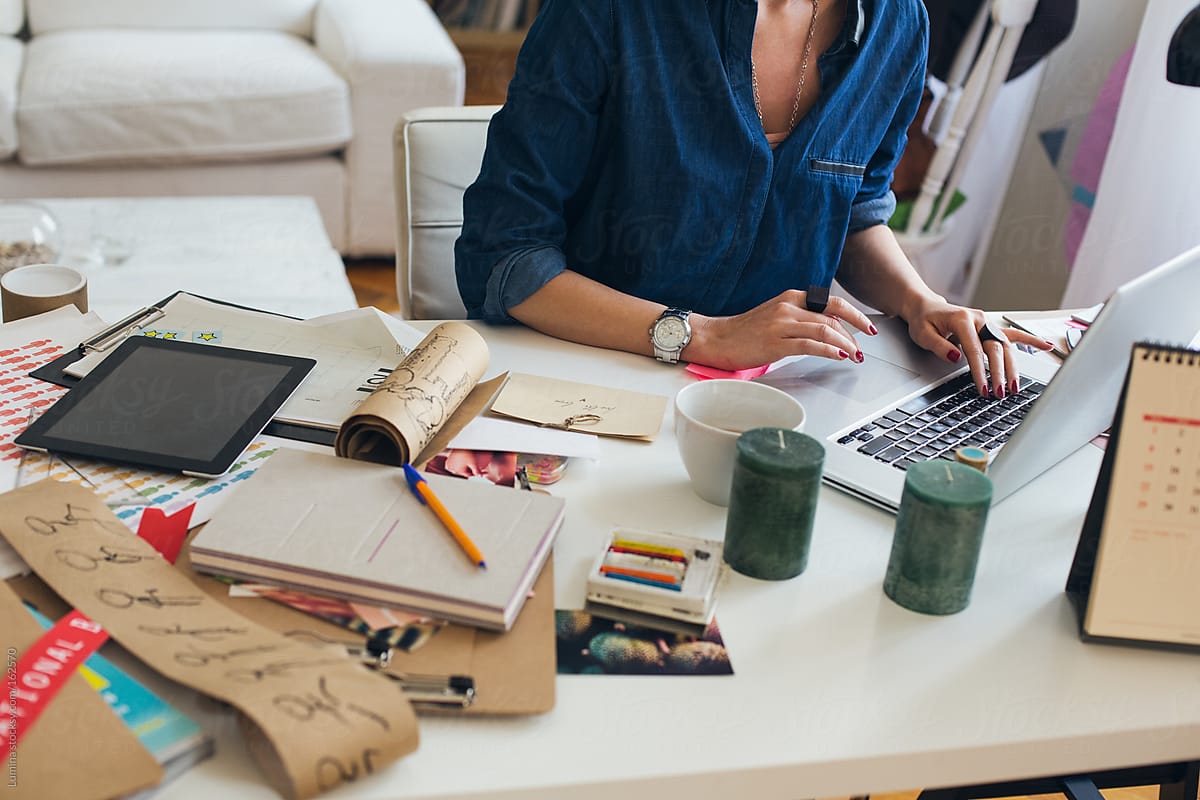 Businesswoman At Her Laptop Del Colaborador De Stocksy Lumina Stocksy