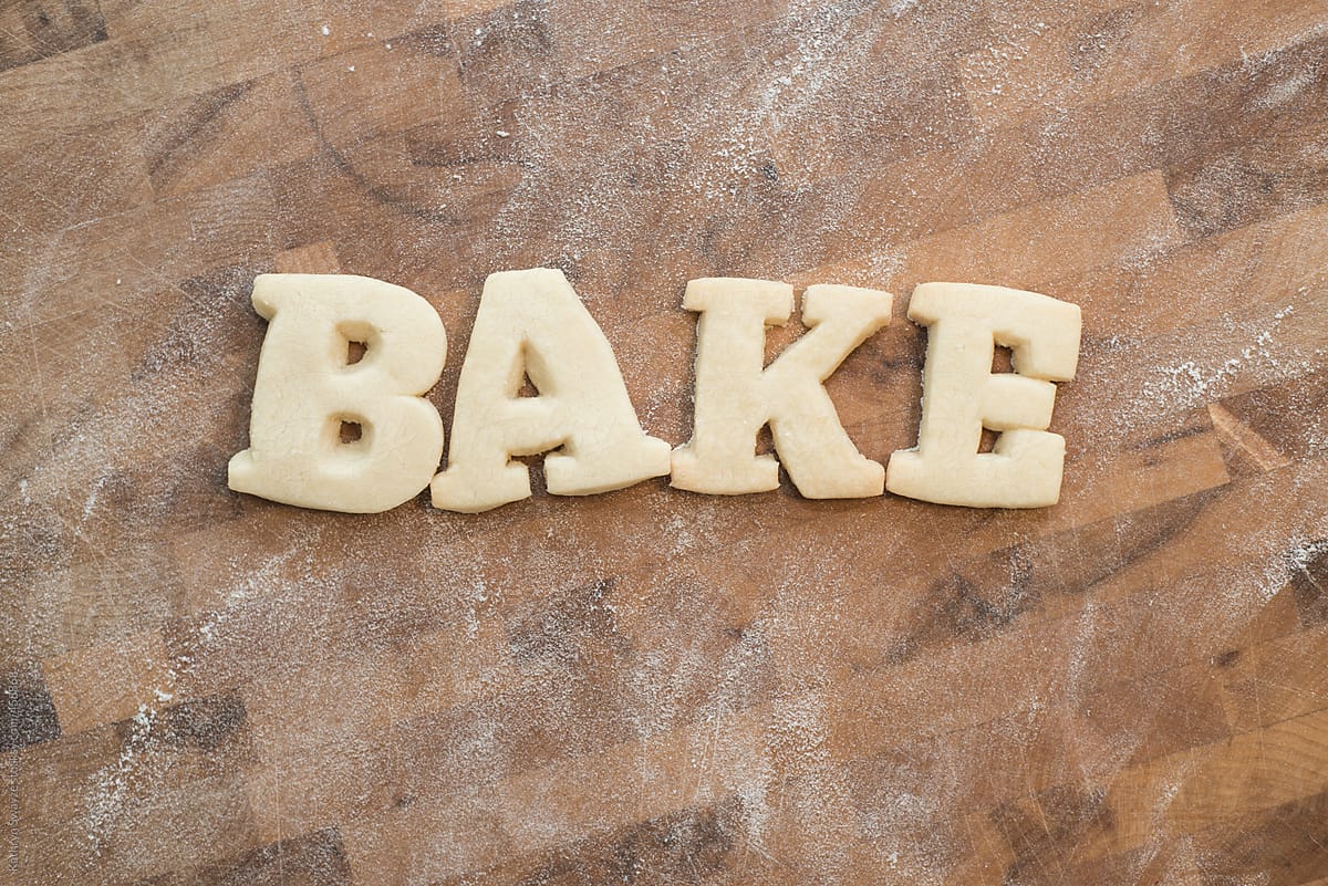 Shortbread Cookie Letters spelling out the word 