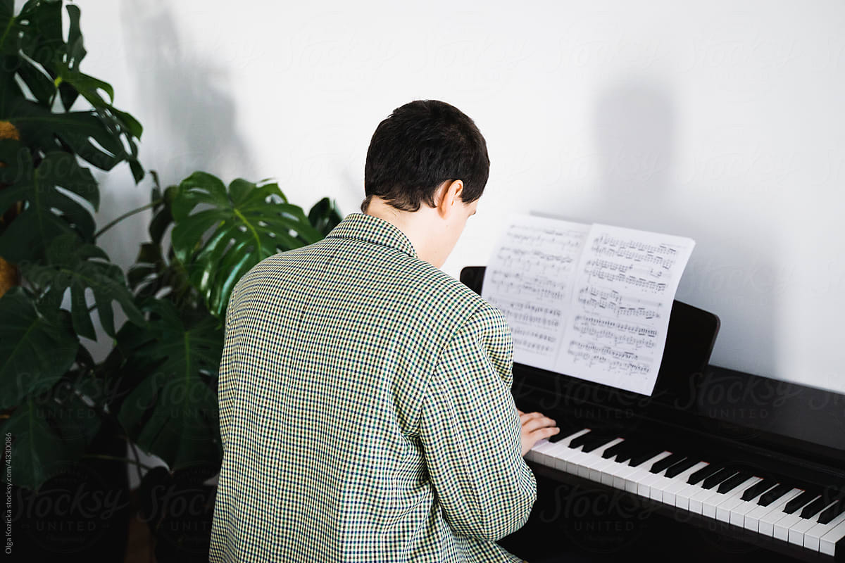 Musician Playing Digital Piano