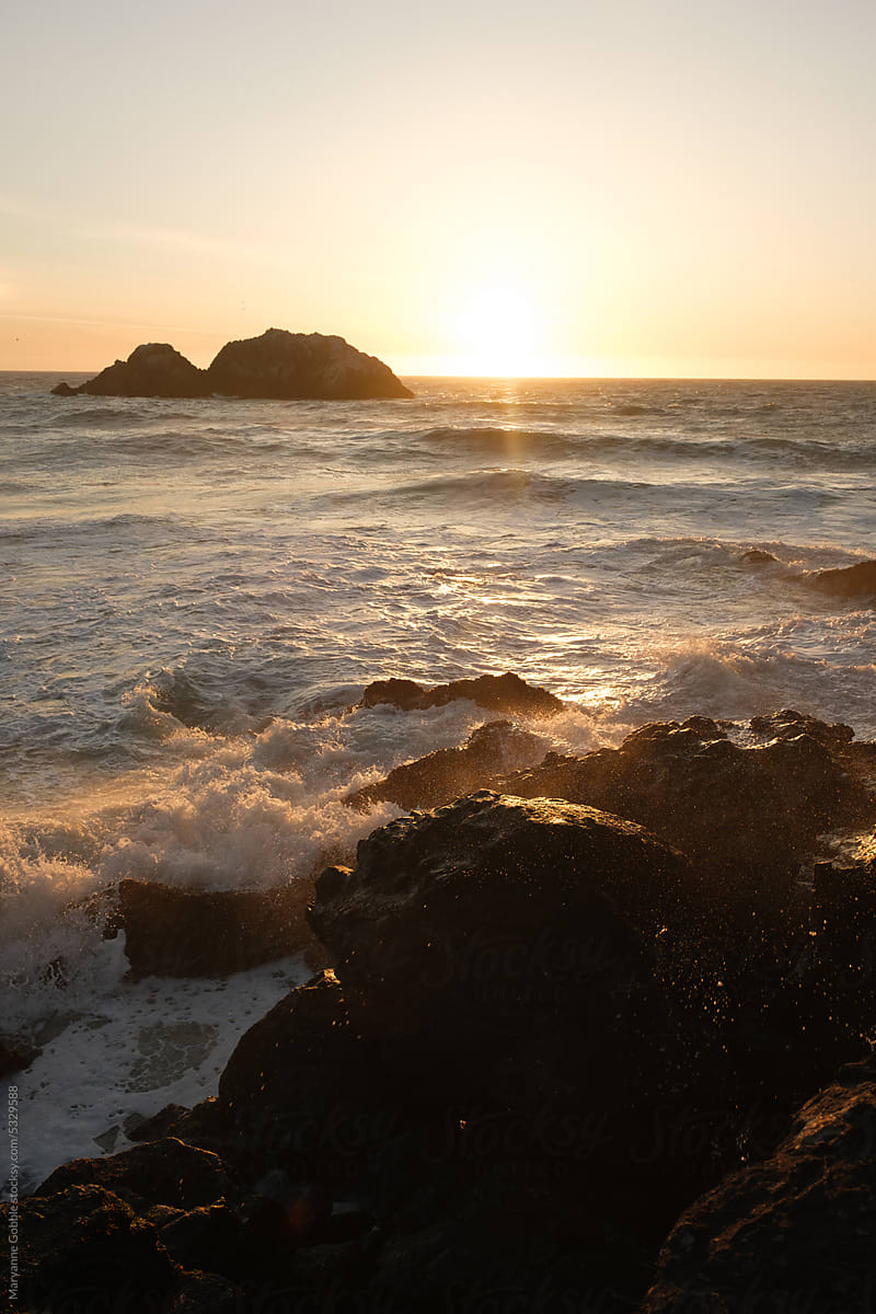 Ocean Sunset on California Coast