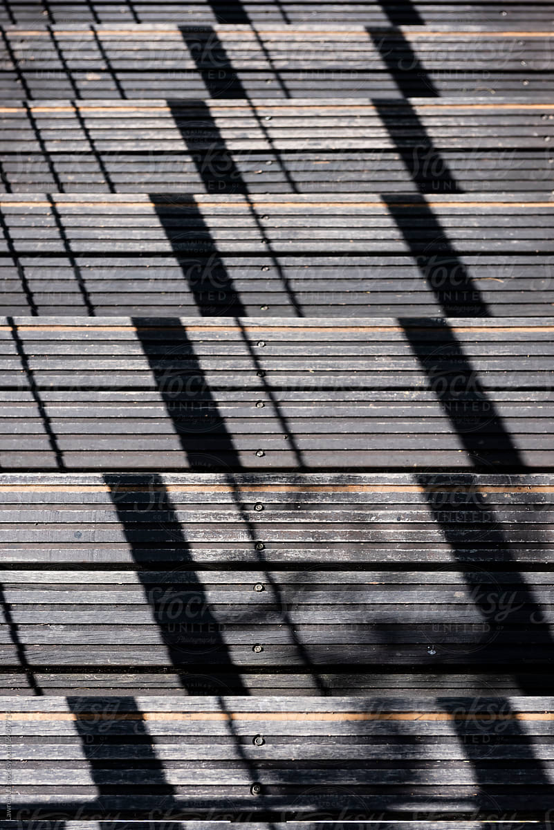 Light and shadow on stairs.