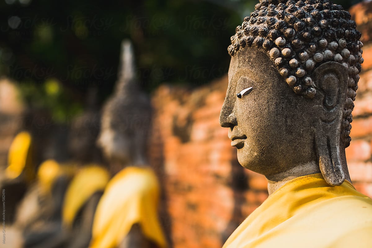 Buddha in a temple. Ayutthaya, Thailand