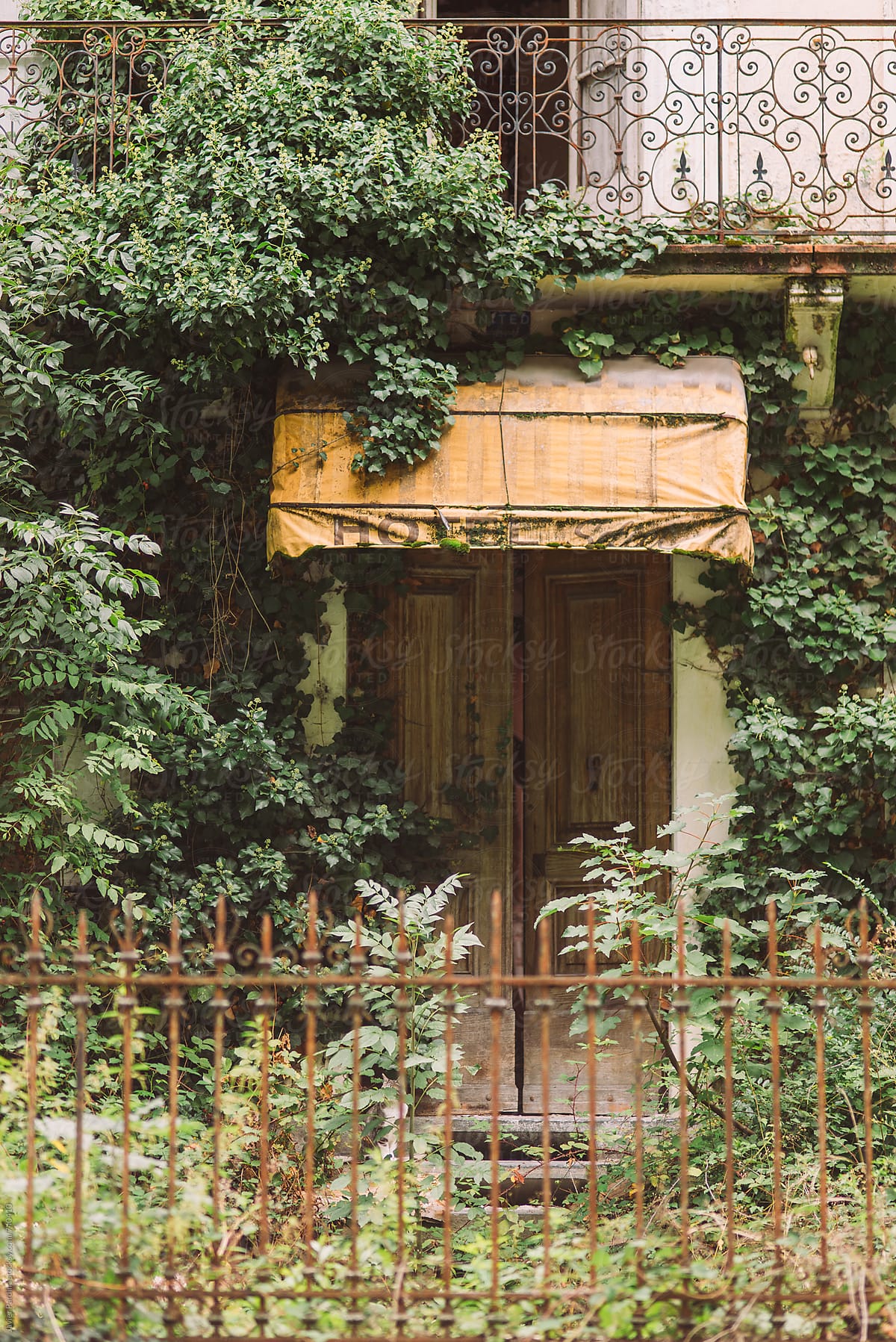 door of an abandoned house