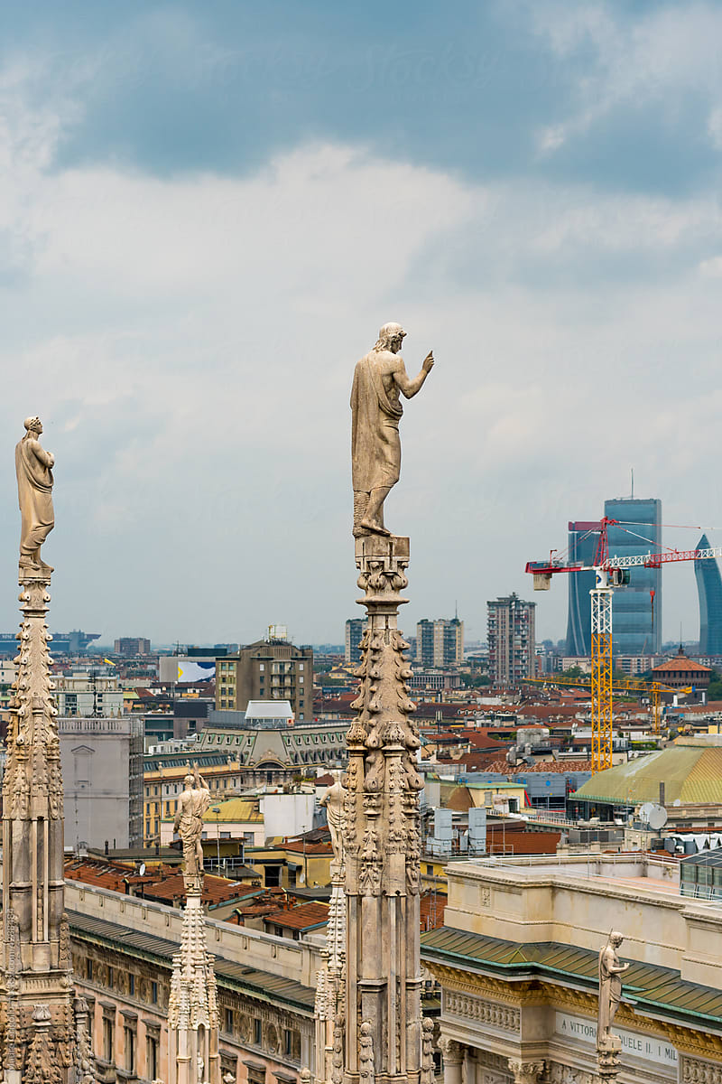 Statue on top on Milan Cathedral
