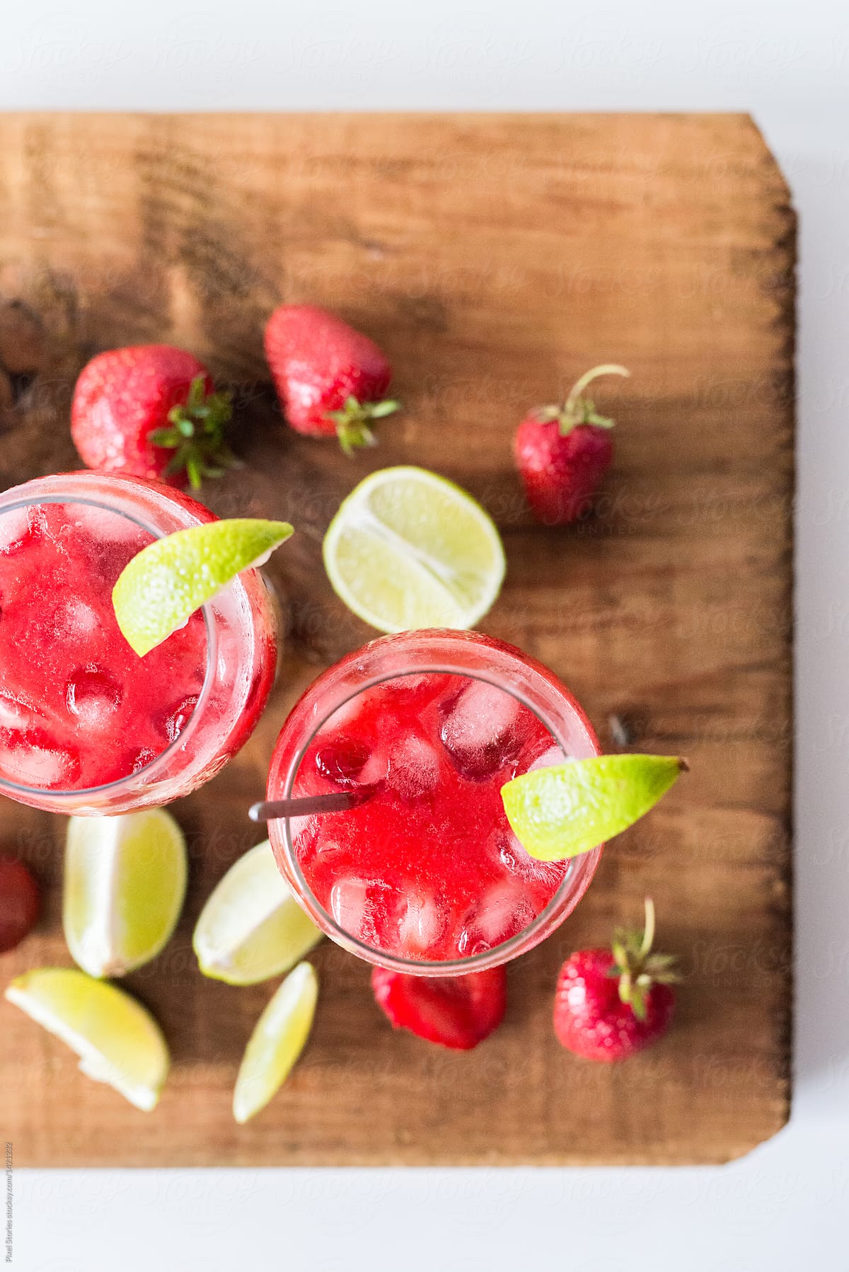 Strawberry  infused agua fresca