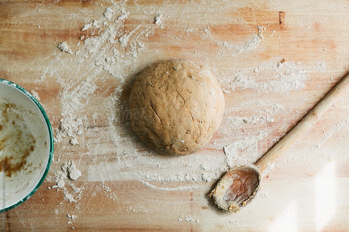 Bread Dough With Flour