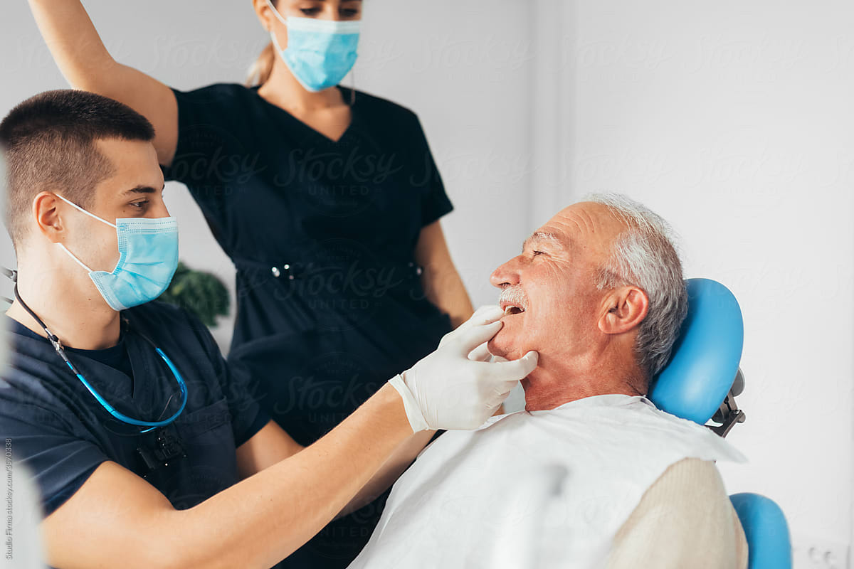 An Old Man in a Dentist\'s Office