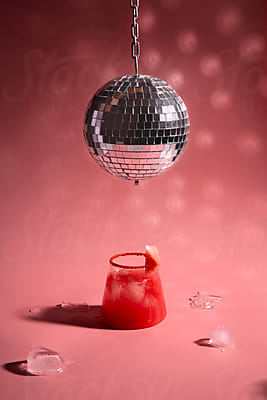 Pink Shiny Disco Ball Party Background by Stocksy Contributor