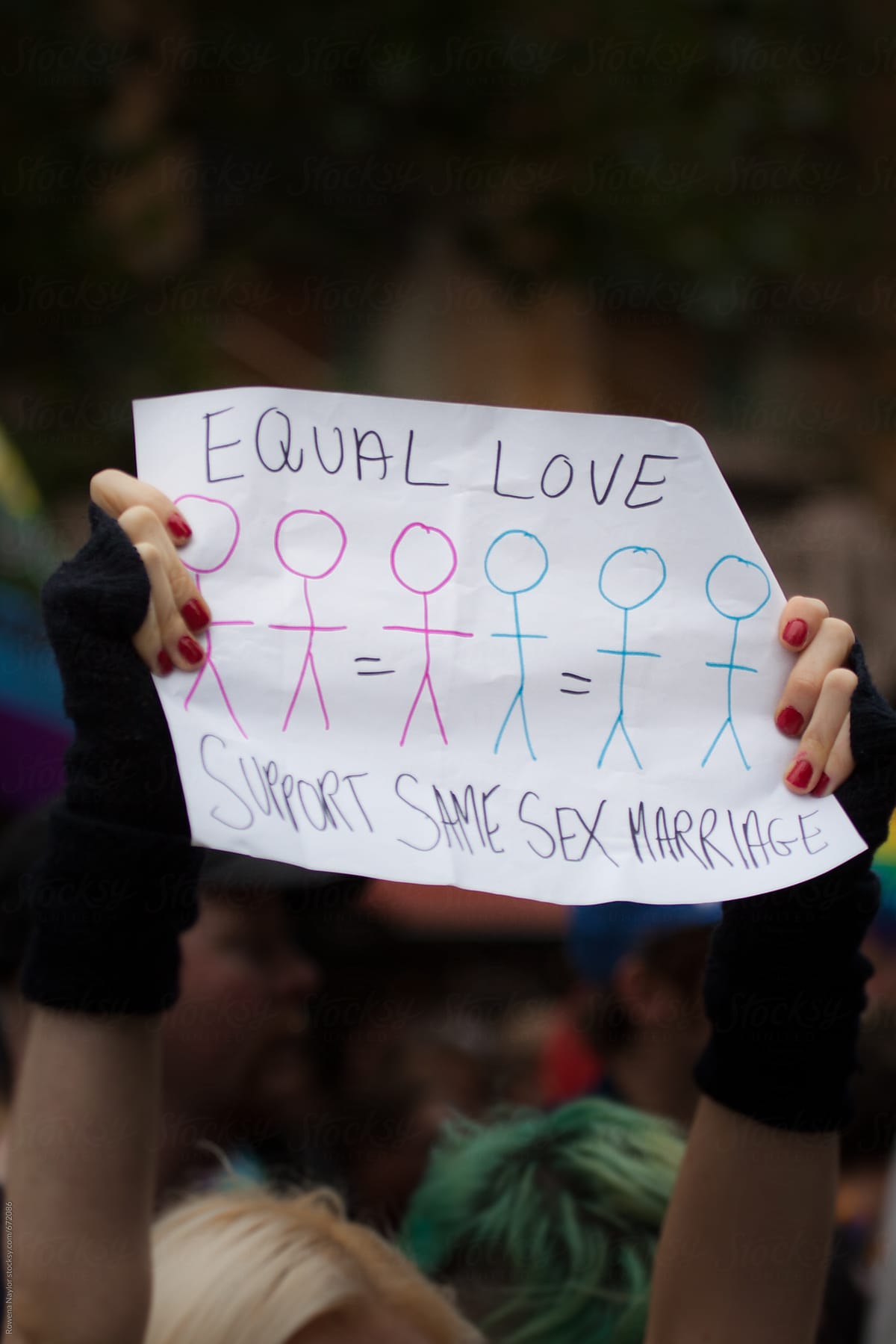 Banners at a Marriage Equality march