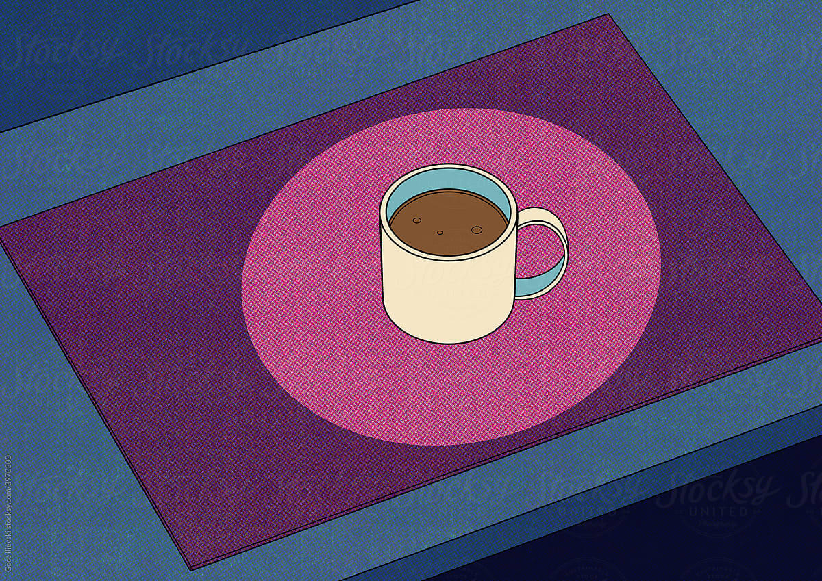 Night Coffee Cup Illustration