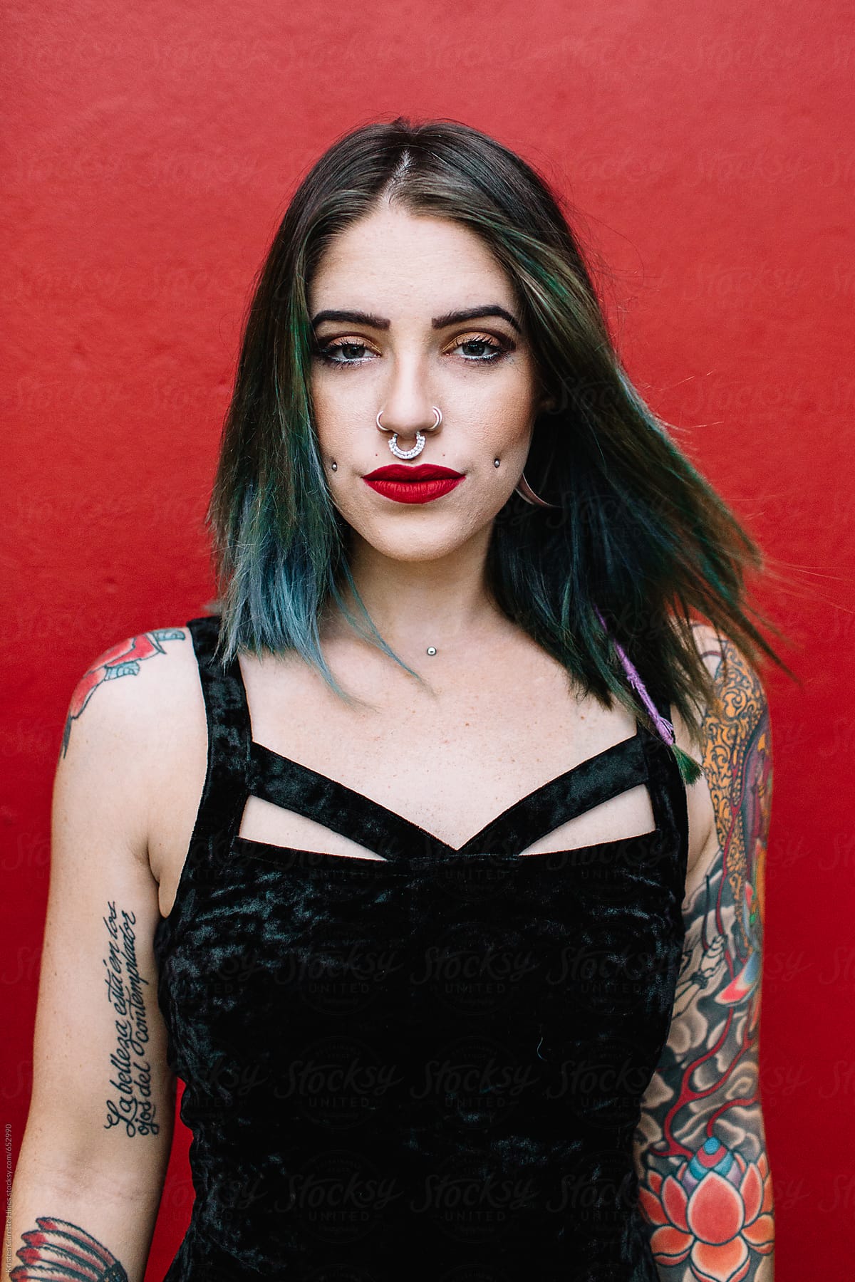 Portrait Of A Punk Rock Woman With Tattoos By Kristen Curette