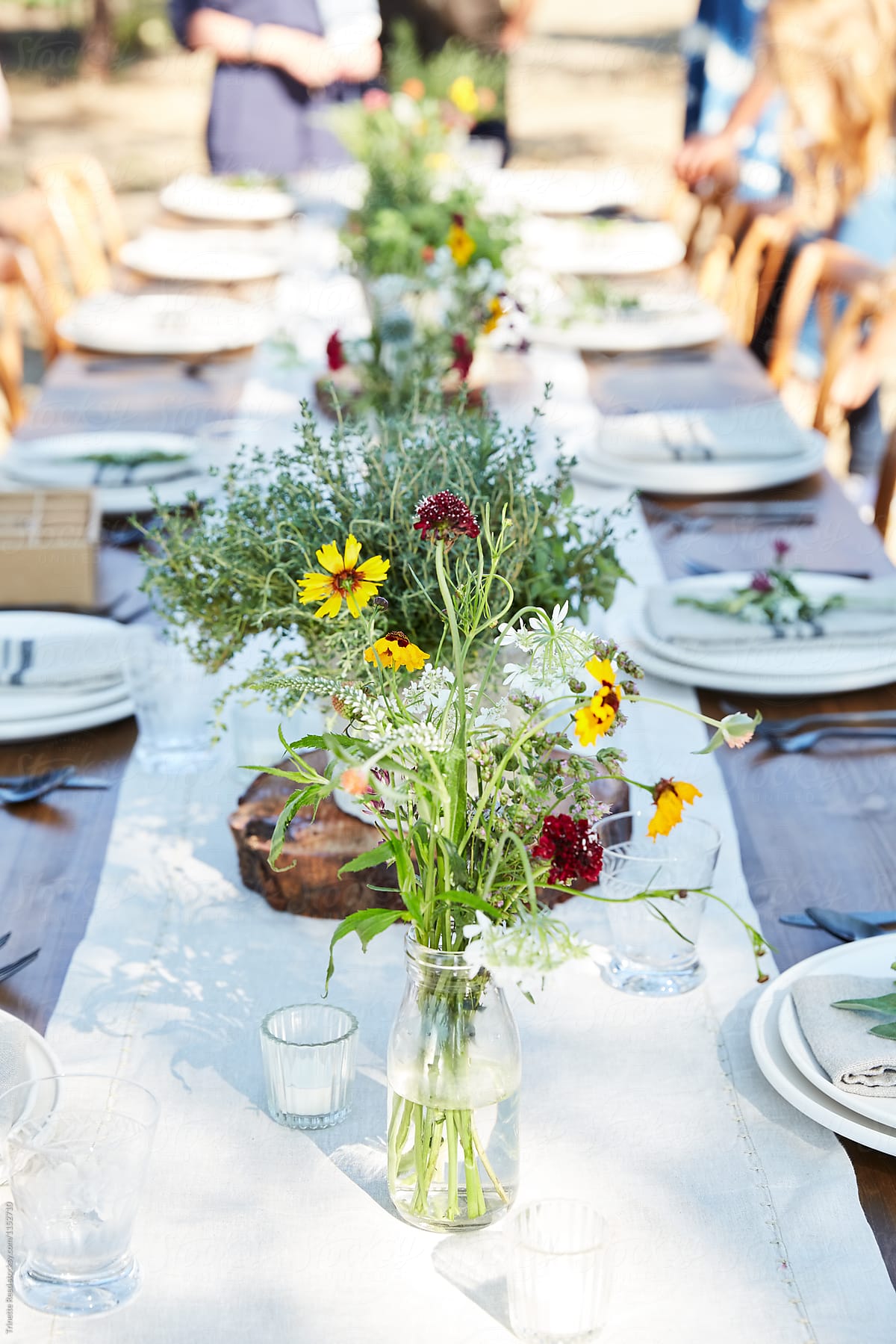 Place setting at a farm to table dinner party