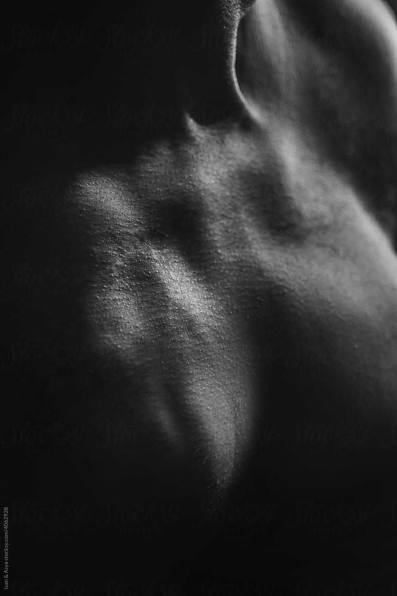 Man's Body Skin Texture scar