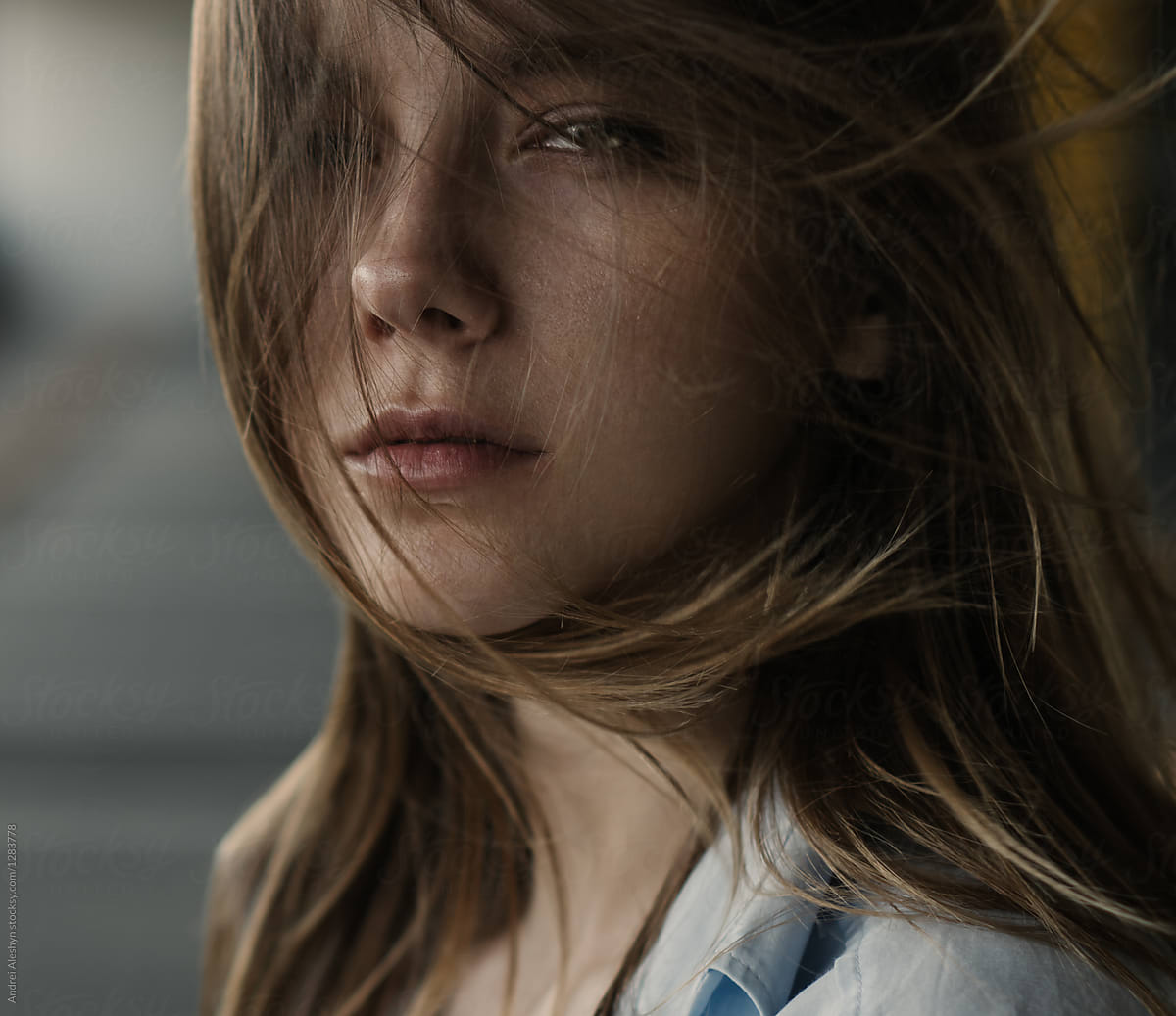 Portrait Of A Beautiful Blonde On A Windy Day By Stocksy Contributor Andrei Aleshyn Stocksy