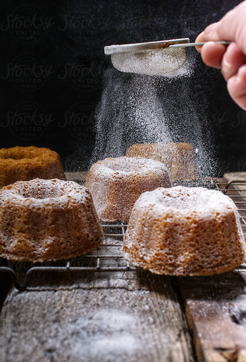Dusting Cakes With Icing Sugar. by Darren Muir - Cake, Christmas