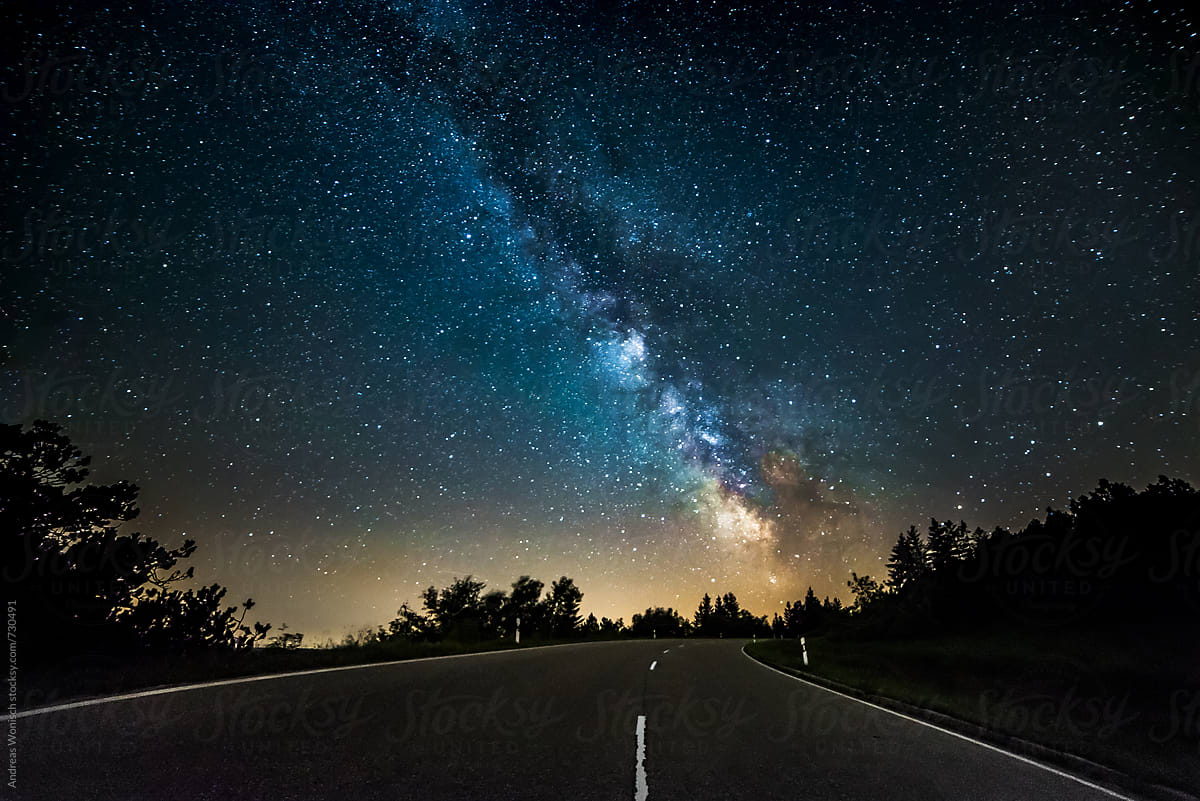 Milky Way over German Road