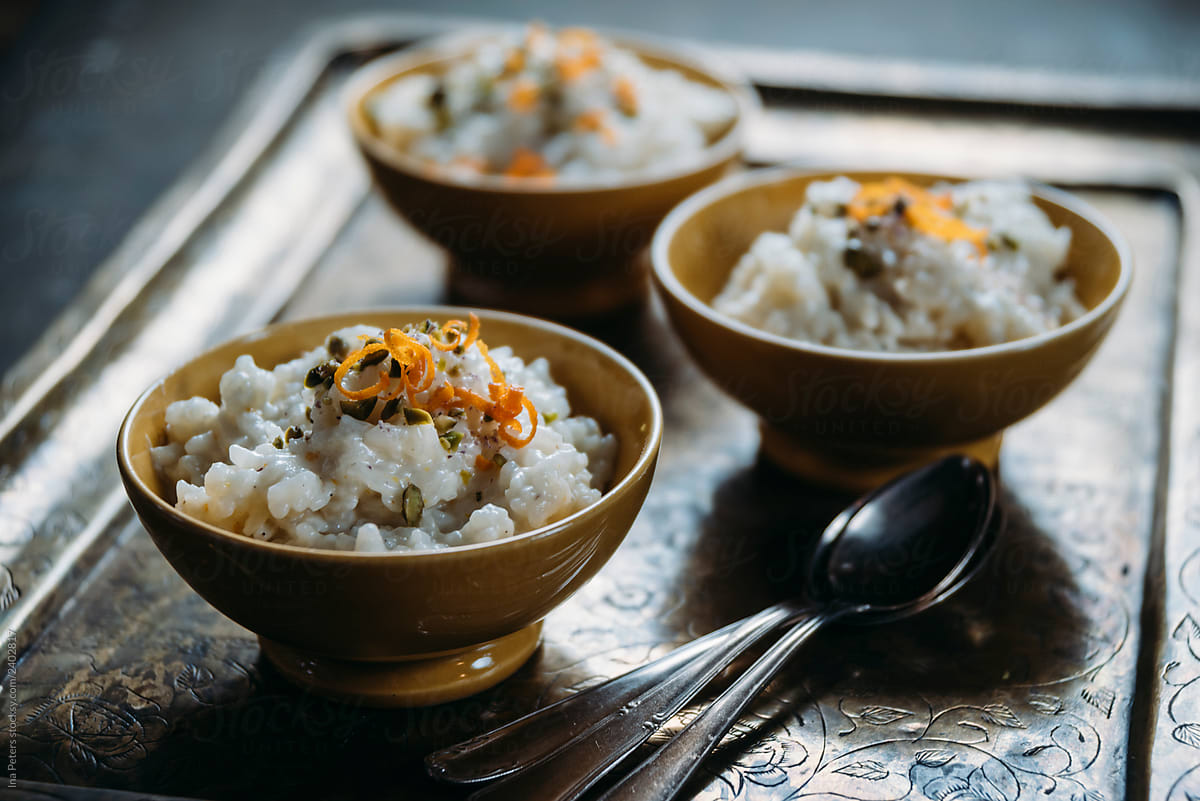 Food: Oriental rice pudding, vegan
