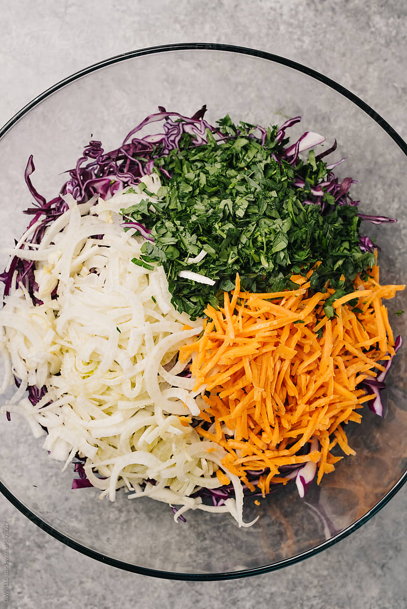 Red Cabbage Slaw Ingredients