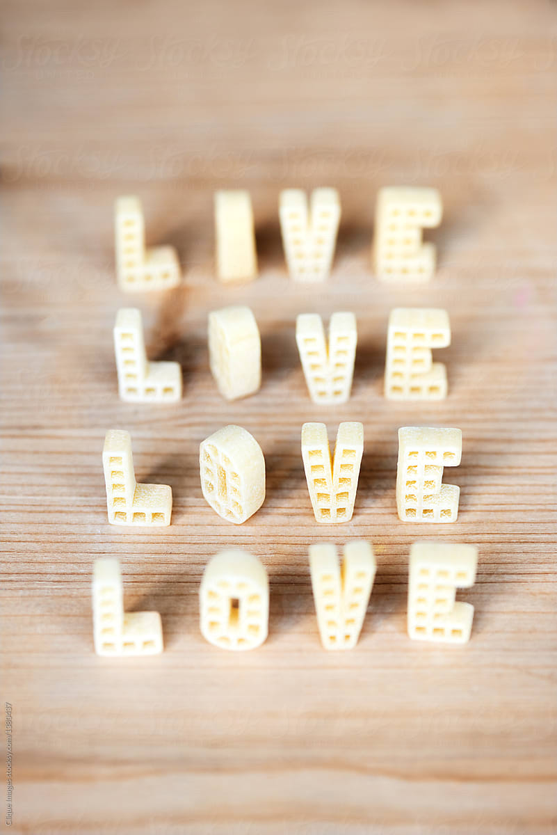 Love pasta inscription
