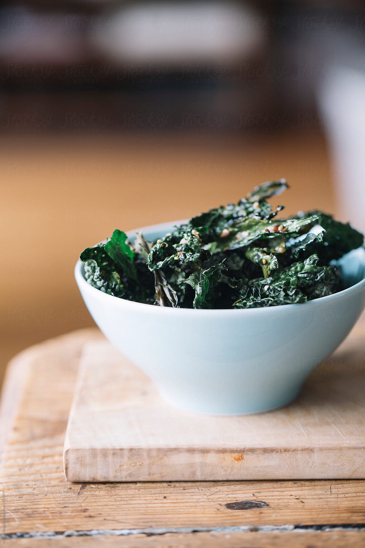 Chips made of green kale