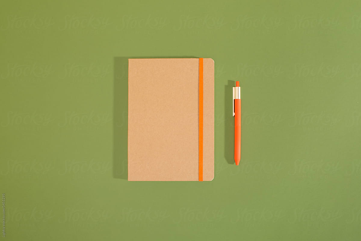 Minimal composition of recycled office supplies