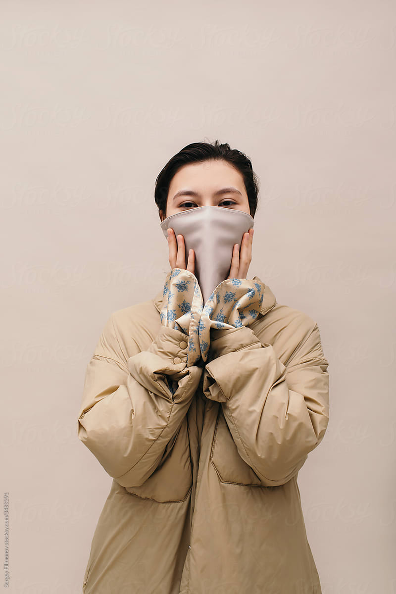 Asian woman wearing protective mask