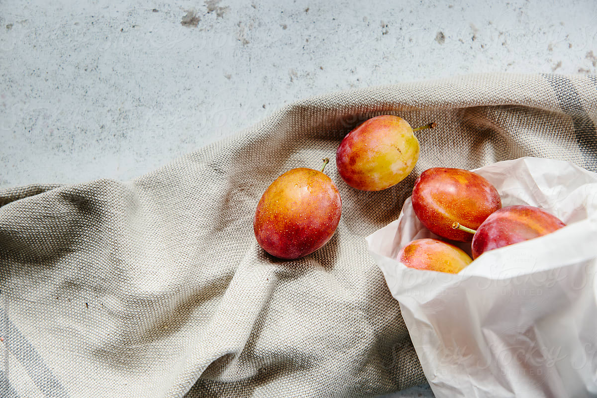Fresh seasonal plums