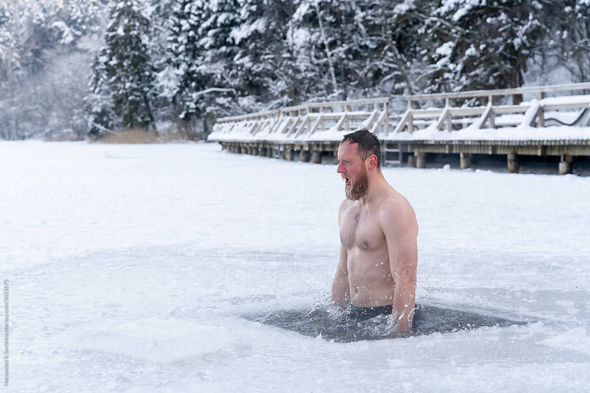 Swimming In Ice-Hole