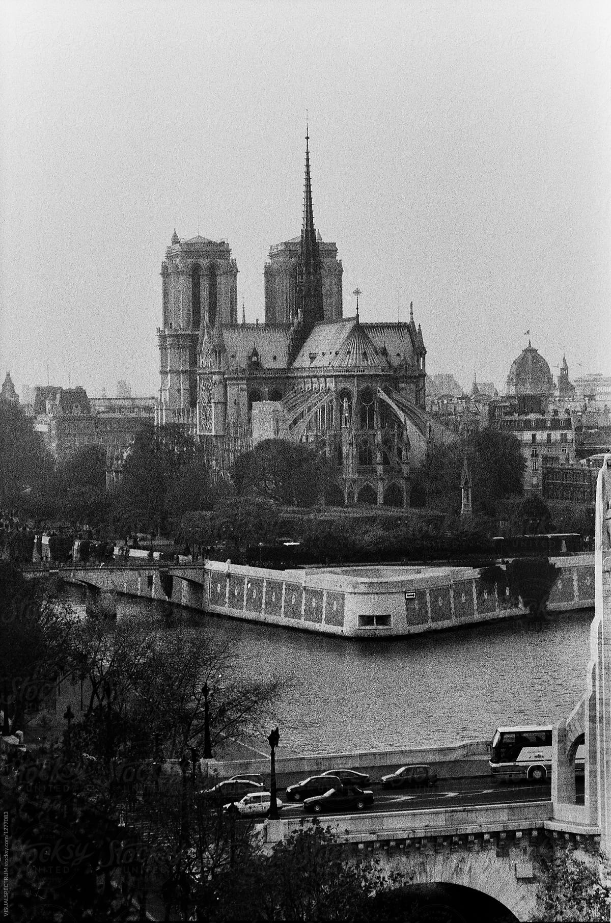 Notre Dame de Paris Shot on Black and White Film