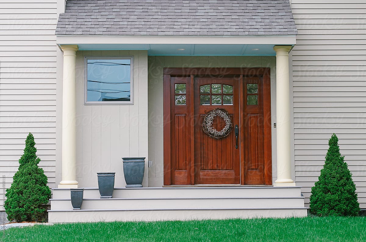 Front Door Middle Class Home in United States