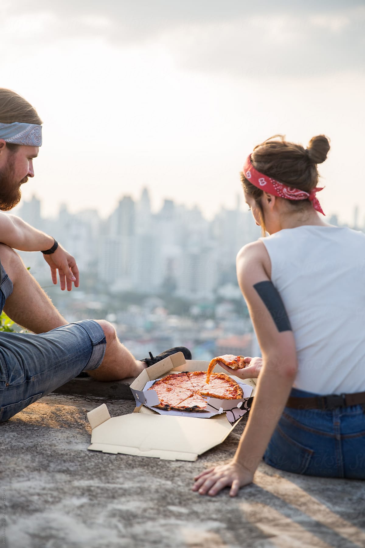 Summer Pizza Rooftop Date