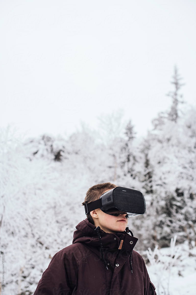 Girl Using VR Headset