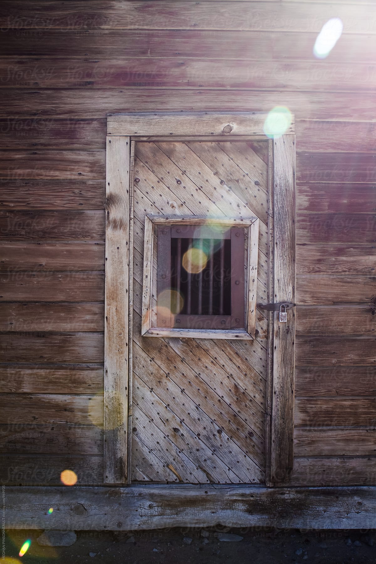 Door to Old Jail in Creepy Ghost Town