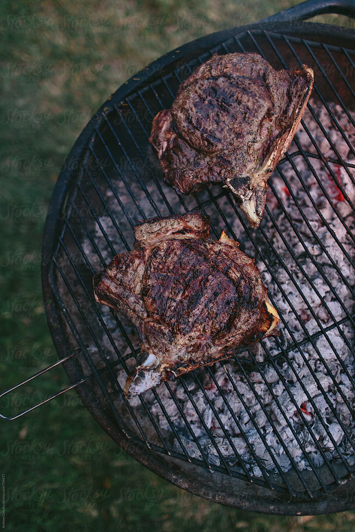 Steak being grilled- Digital File