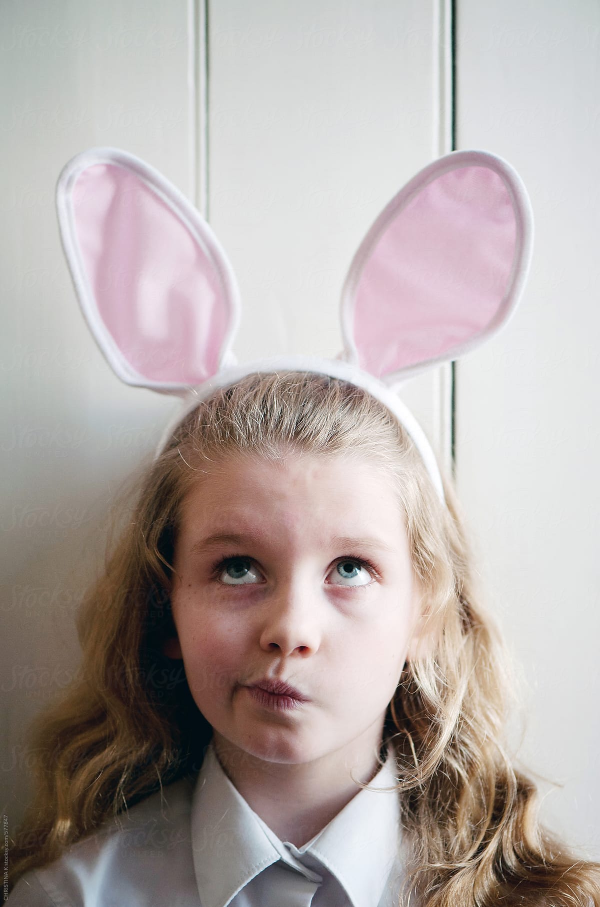 Girl with Easter Bunny ears