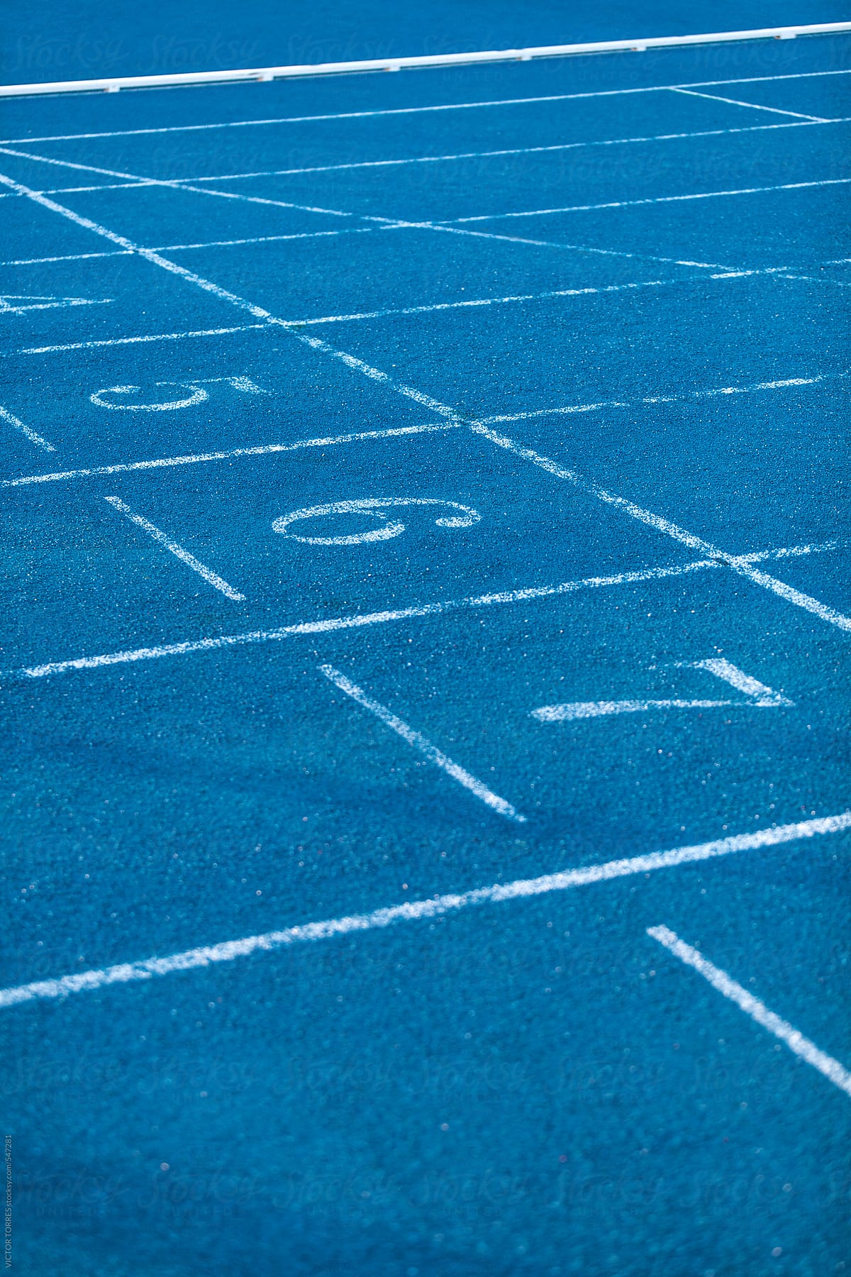 Background of a Blue Athletics Track
