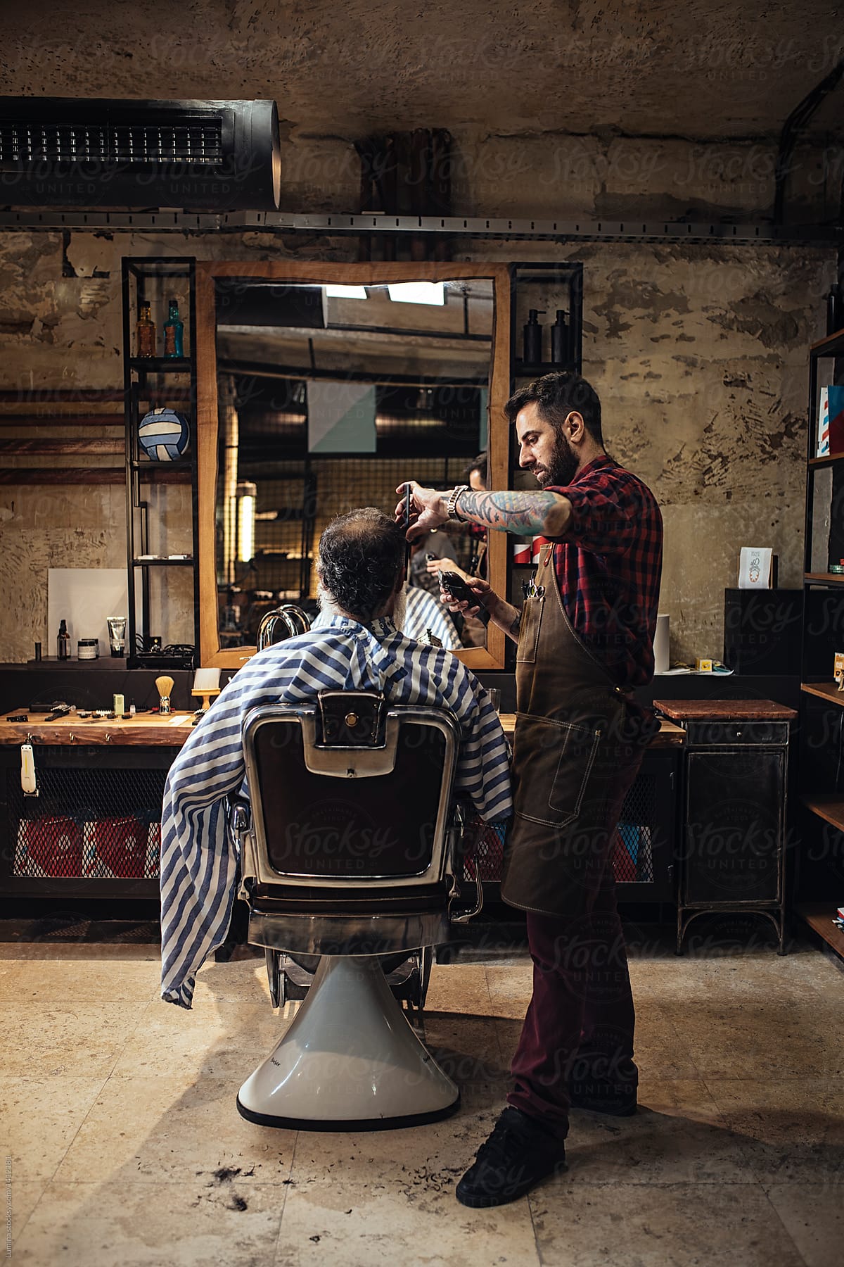 Man at Hairdresser Salon