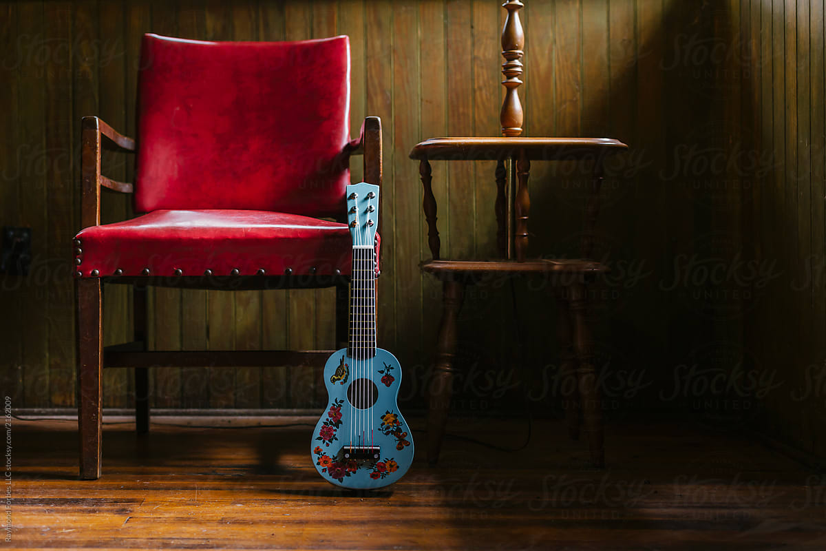 Red Chair with Ukulele