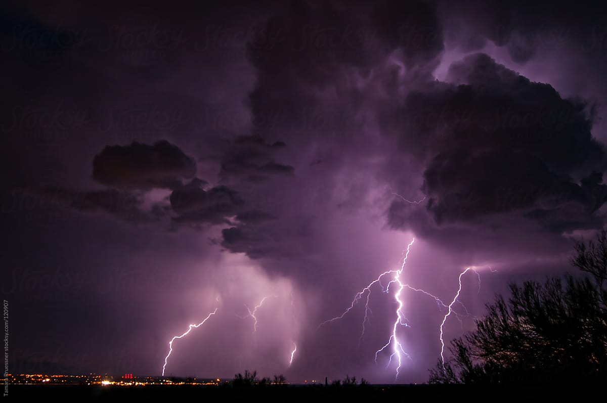 Massive Storm With Lightning