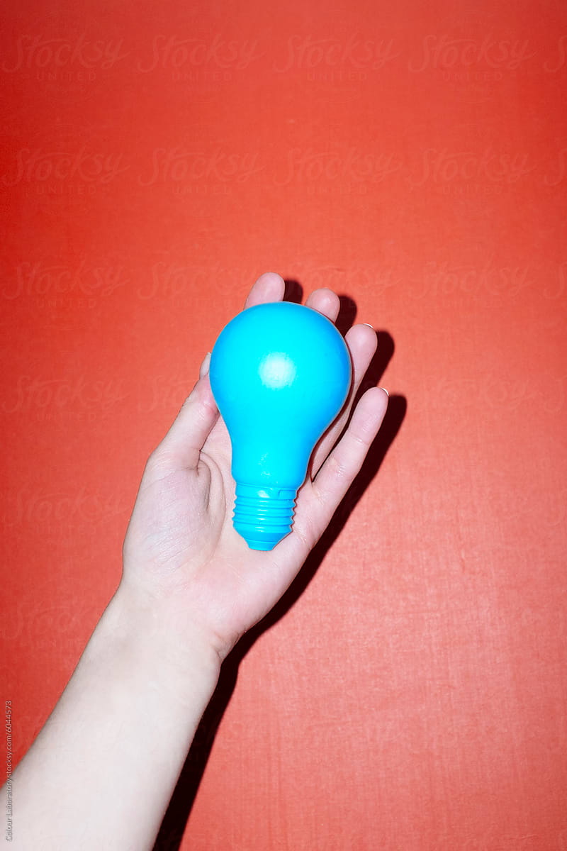 Conceptual photo of light bulb representing new idea, ideation, eureka
